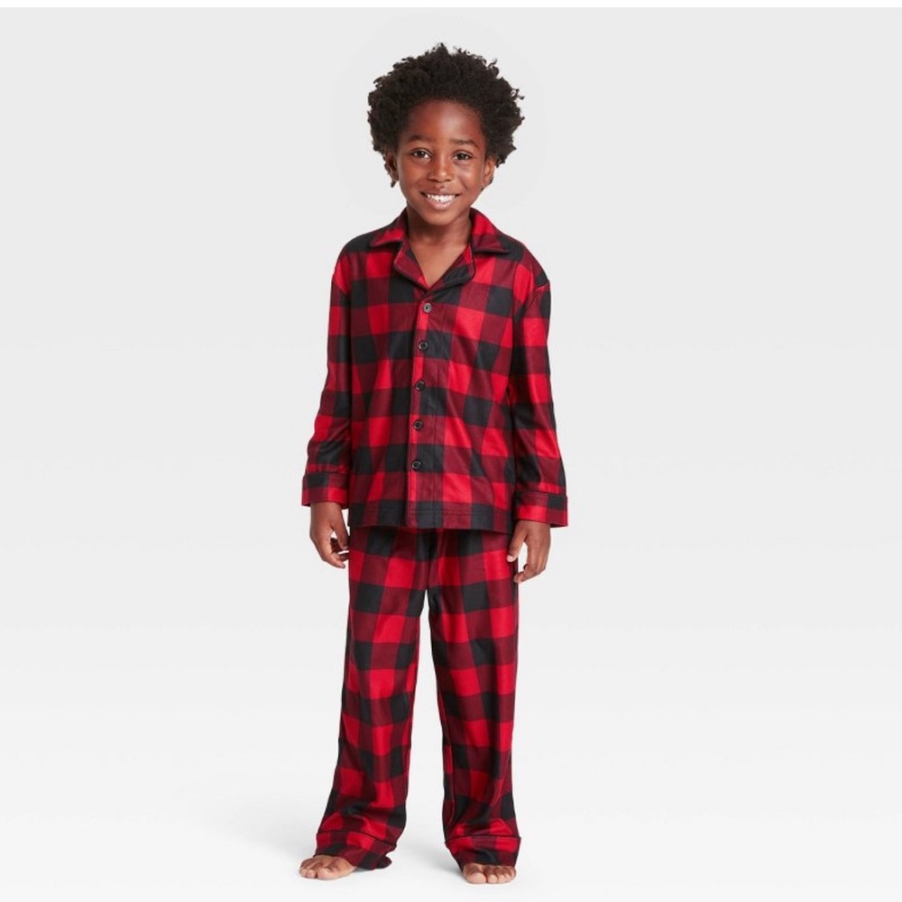 Toddler Holiday Buffalo Check Matching Family Pajama Set - Wondershop™ Red